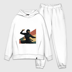 Мужской костюм оверсайз Ниндзя девушка, цвет: белый