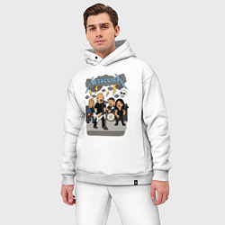 Мужской костюм оверсайз Металлика мультяшный стиль, цвет: белый — фото 2