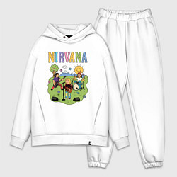 Мужской костюм оверсайз Nirvana, мультяшный стиль