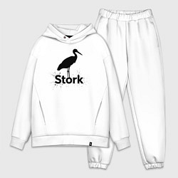 Мужской костюм оверсайз Аист черной краской