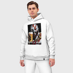 Мужской костюм оверсайз Kratos - god of bar, цвет: белый — фото 2