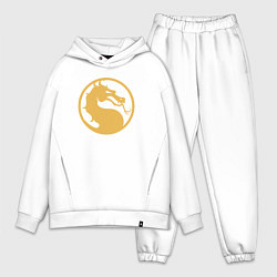 Мужской костюм оверсайз Mortal kombat dragon, цвет: белый