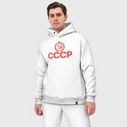 Мужской костюм оверсайз Мы из страны СССР, цвет: белый — фото 2