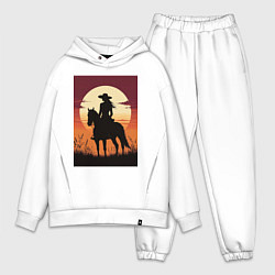 Мужской костюм оверсайз Всадница в стиле дикого запада, цвет: белый