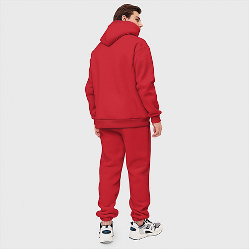 Мужской костюм оверсайз Space dunk / Красный – фото 4