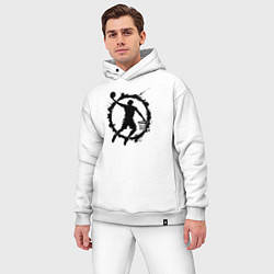 Мужской костюм оверсайз Данк в круге, цвет: белый — фото 2