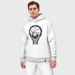 Мужской костюм оверсайз Кольцо испытаний, цвет: белый — фото 2