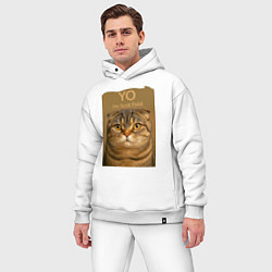 Мужской костюм оверсайз Yo - Im Scottish Fold, цвет: белый — фото 2