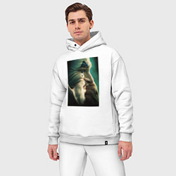 Мужской костюм оверсайз Улыбка Джокера, цвет: белый — фото 2