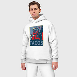 Мужской костюм оверсайз Дэдпул такос, цвет: белый — фото 2