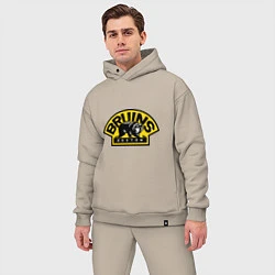 Мужской костюм оверсайз HC Boston Bruins Label, цвет: миндальный — фото 2