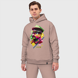 Мужской костюм оверсайз Stalin Art, цвет: пыльно-розовый — фото 2