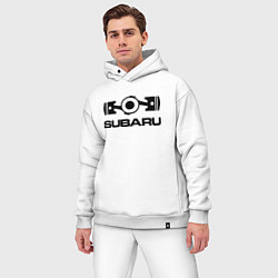 Мужской костюм оверсайз Subaru, цвет: белый — фото 2
