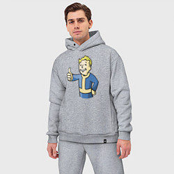 Мужской костюм оверсайз Fallout vault boy, цвет: меланж — фото 2