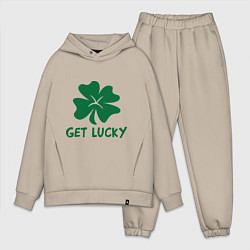 Мужской костюм оверсайз Get lucky, цвет: миндальный