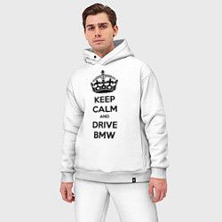 Мужской костюм оверсайз Keep Calm & Drive BMW, цвет: белый — фото 2
