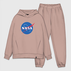 Мужской костюм оверсайз NASA: Logo, цвет: пыльно-розовый