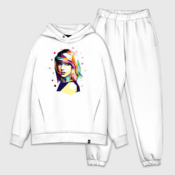 Мужской костюм оверсайз Taylor Swift Art, цвет: белый