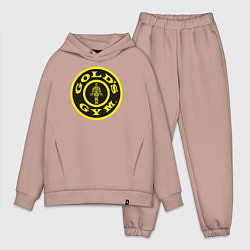 Мужской костюм оверсайз Gold's Gym, цвет: пыльно-розовый