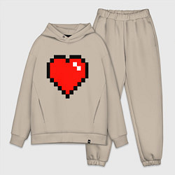 Мужской костюм оверсайз Minecraft Lover, цвет: миндальный