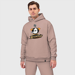 Мужской костюм оверсайз NHL: Anaheim Ducks, цвет: пыльно-розовый — фото 2