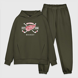 Мужской костюм оверсайз Detroit Red Wings: Est.1926, цвет: хаки