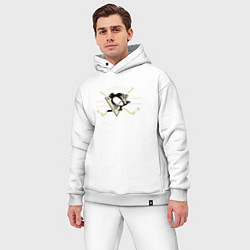 Мужской костюм оверсайз Pittsburgh Penguins: Est.1967, цвет: белый — фото 2