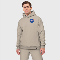 Мужской костюм оверсайз NASA, цвет: миндальный — фото 2