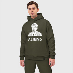 Мужской костюм оверсайз Mulder Aliens, цвет: хаки — фото 2
