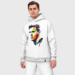 Мужской костюм оверсайз Lionel Messi: fun-art, цвет: белый — фото 2