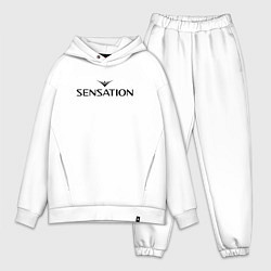 Мужской костюм оверсайз Sensation, цвет: белый