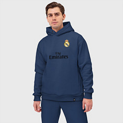 Мужской костюм оверсайз Real Madrid: Fly Emirates, цвет: тёмно-синий — фото 2