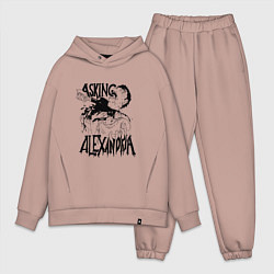 Мужской костюм оверсайз Asking Alexandria Devil, цвет: пыльно-розовый