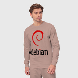 Костюм хлопковый мужской Debian, цвет: пыльно-розовый — фото 2