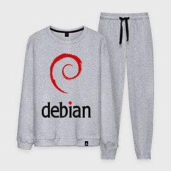 Костюм хлопковый мужской Debian, цвет: меланж