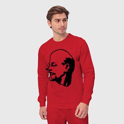 Костюм хлопковый мужской Ленин: скульптура, цвет: красный — фото 2