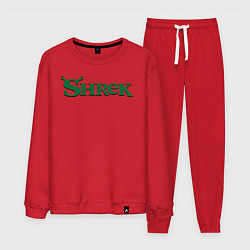 Костюм хлопковый мужской Shrek: Logo, цвет: красный