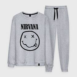 Костюм хлопковый мужской Nirvana, цвет: меланж