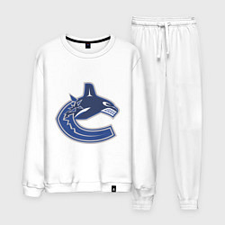 Костюм хлопковый мужской Vancouver Canucks, цвет: белый