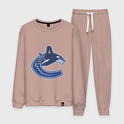 Костюм хлопковый мужской Vancouver Canucks, цвет: пыльно-розовый