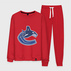 Костюм хлопковый мужской Vancouver Canucks, цвет: красный