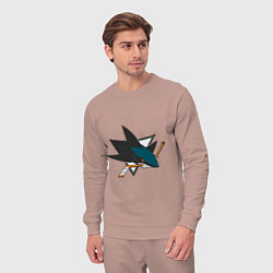 Костюм хлопковый мужской San Jose Sharks, цвет: пыльно-розовый — фото 2