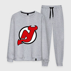 Костюм хлопковый мужской New Jersey Devils, цвет: меланж
