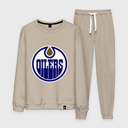 Костюм хлопковый мужской Edmonton Oilers, цвет: миндальный