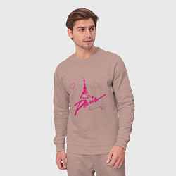 Костюм хлопковый мужской Paris Luxury, цвет: пыльно-розовый — фото 2