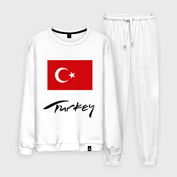 Костюм хлопковый мужской Turkey, цвет: белый