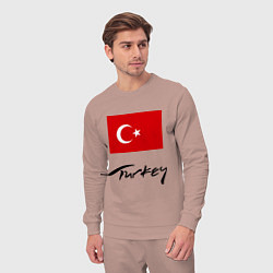 Костюм хлопковый мужской Turkey, цвет: пыльно-розовый — фото 2