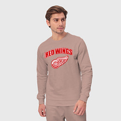 Костюм хлопковый мужской Detroit Red Wings, цвет: пыльно-розовый — фото 2
