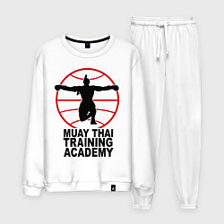 Костюм хлопковый мужской Mauy Thai Training Academy, цвет: белый
