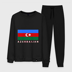 Костюм хлопковый мужской Азербайджан, цвет: черный